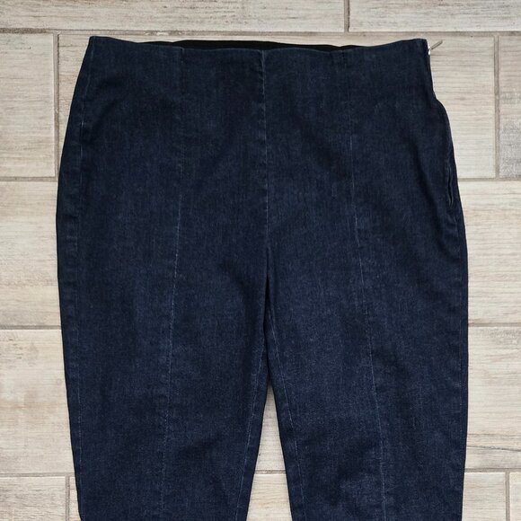 Ann Taylor High Rise Jeans Women's Side Zip Stretch Denim Ankle Strap Accent 14 - Picture 3 of 10